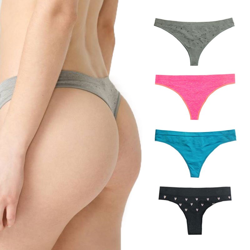 Low rise womens briefs pure cotton solid color sexy and comfortabl