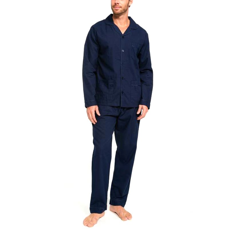 Mens cotton flannel long winter pajamas