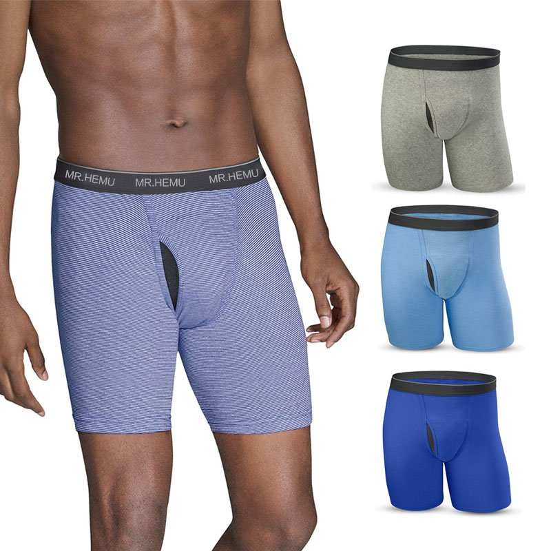 Mens underwear Long boxers Sport Lengthened inner z pants Mens anti wear leg running loose long leg friction anti wear