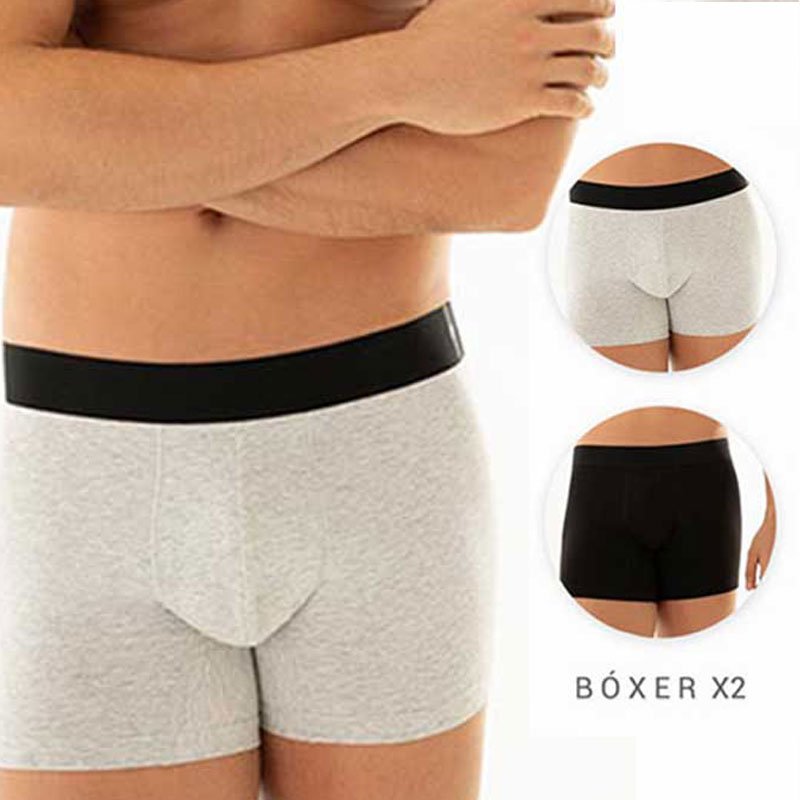 Mens underwear pure cotton boxers mens solid color anti bacterial pants large size simple loose boxers