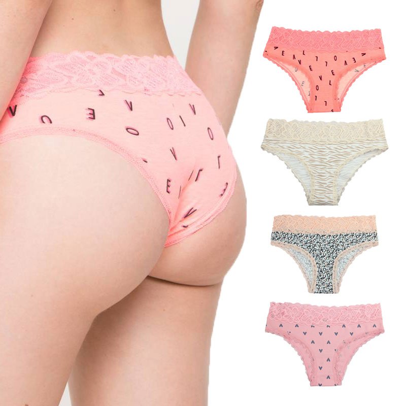 Sweet lace lady low waist pure sexy new underwear women pure cotton