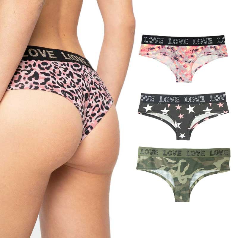 Womens elastic waist half pack hip sexy bikini panties womens underwear