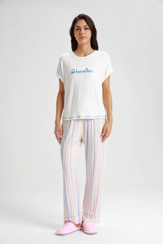 spring summmer single jersey viscose spandex sleepwear set