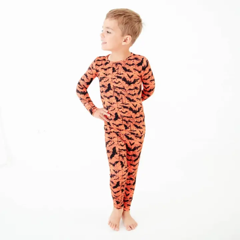 bat bamboo halloween pajamas