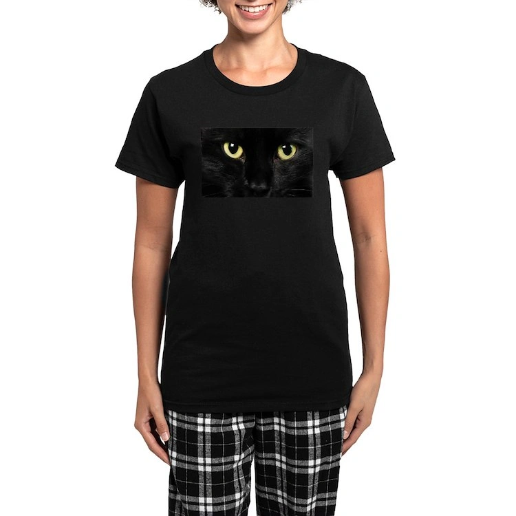 black cat pajamas for women