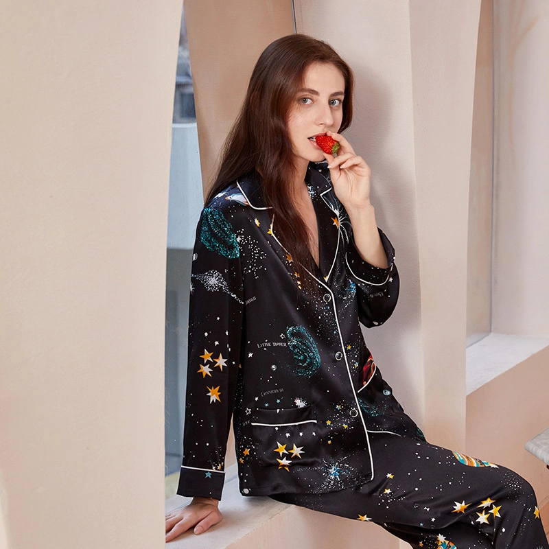 black silk pajamas womens