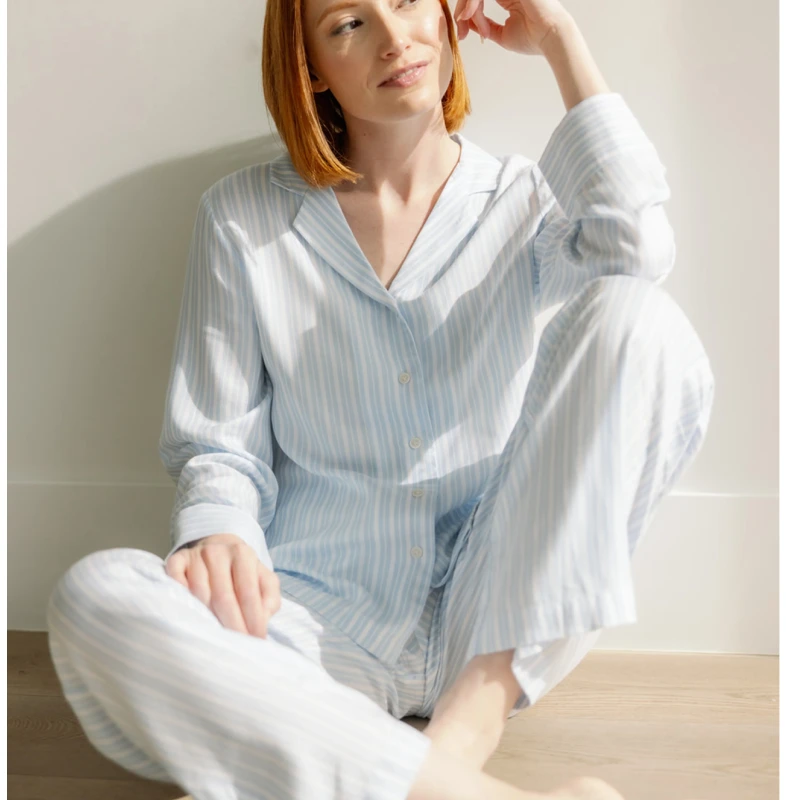 blue spring pajamas