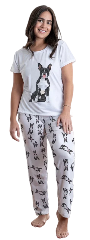 boston terrier print pajamas