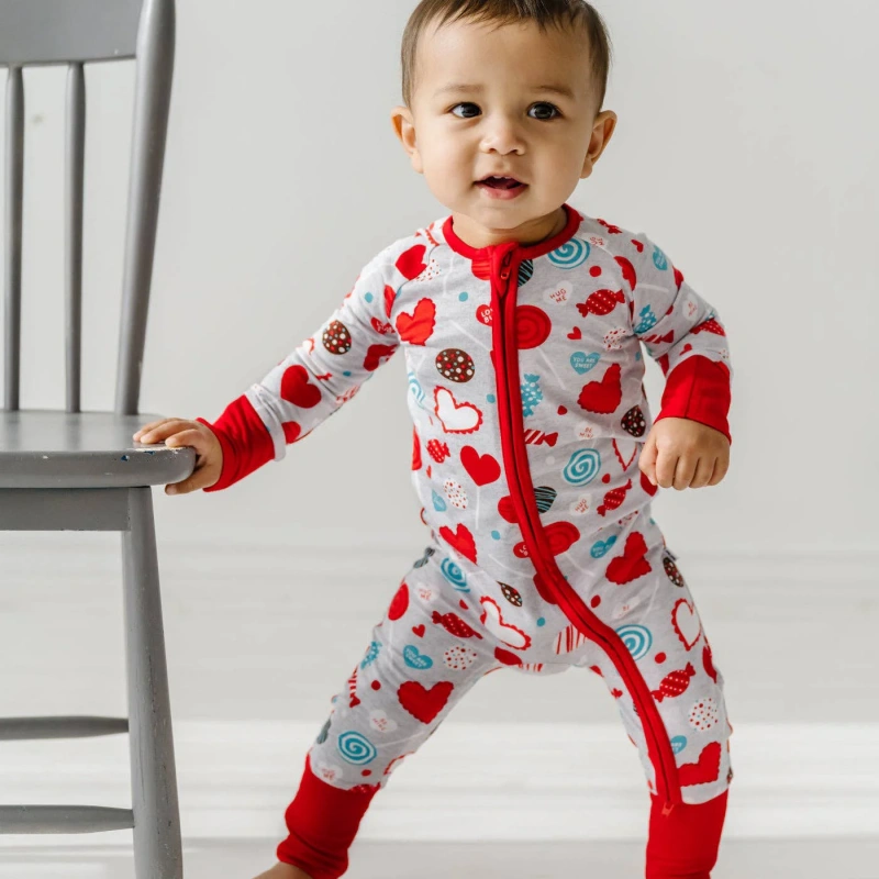 boys valentines bamboo pajamas