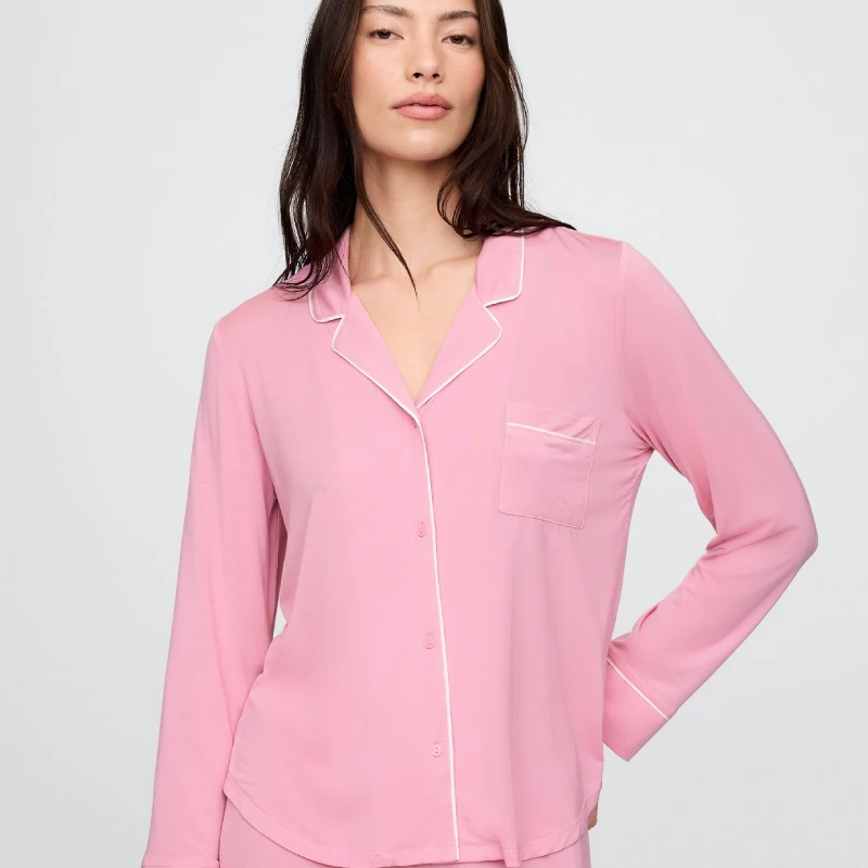 cotton button down pajamas