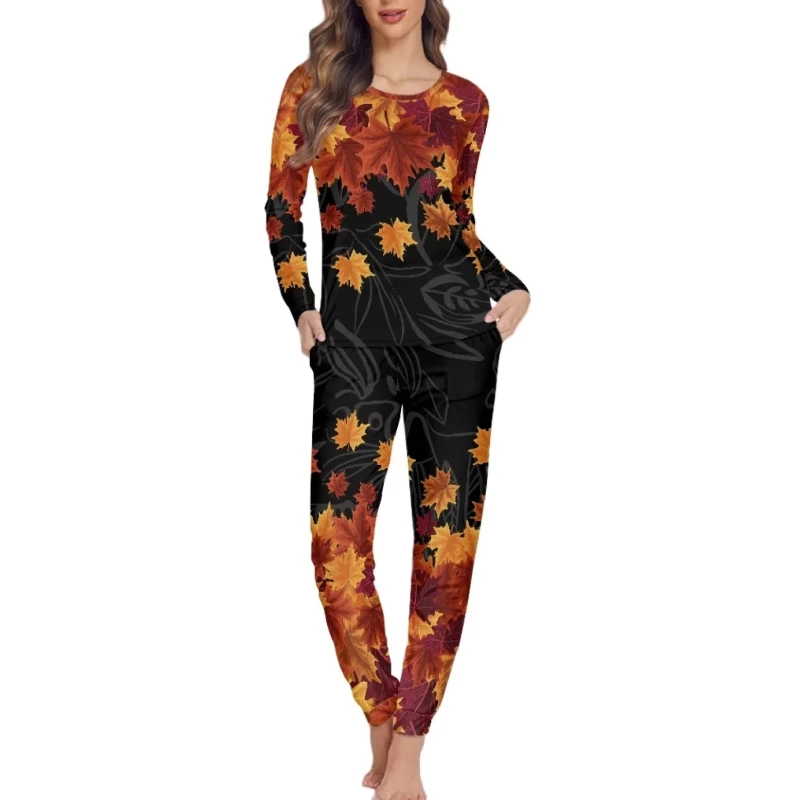 fall leaves pajamas
