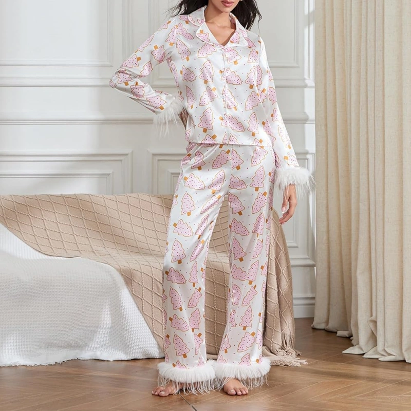 feathered silk valentines pajamas