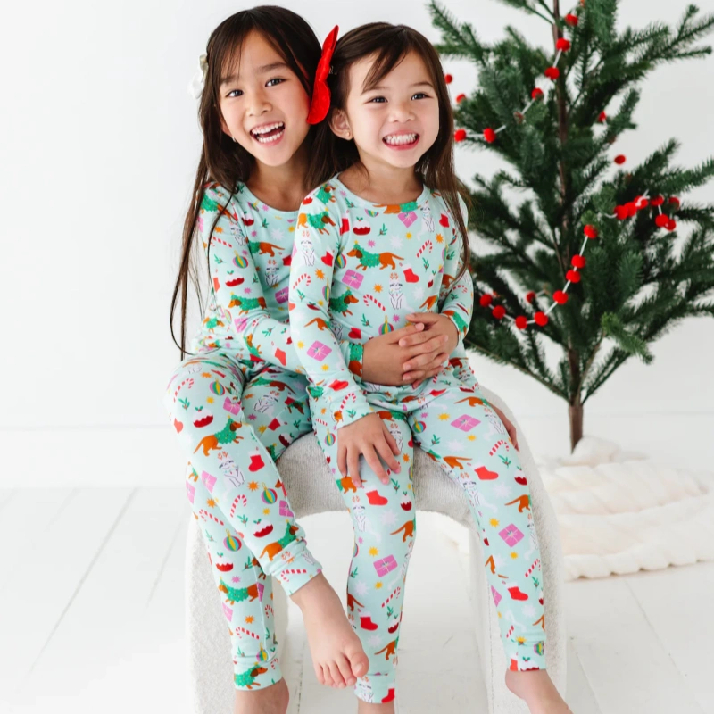 girls bamboo christmas pajamas