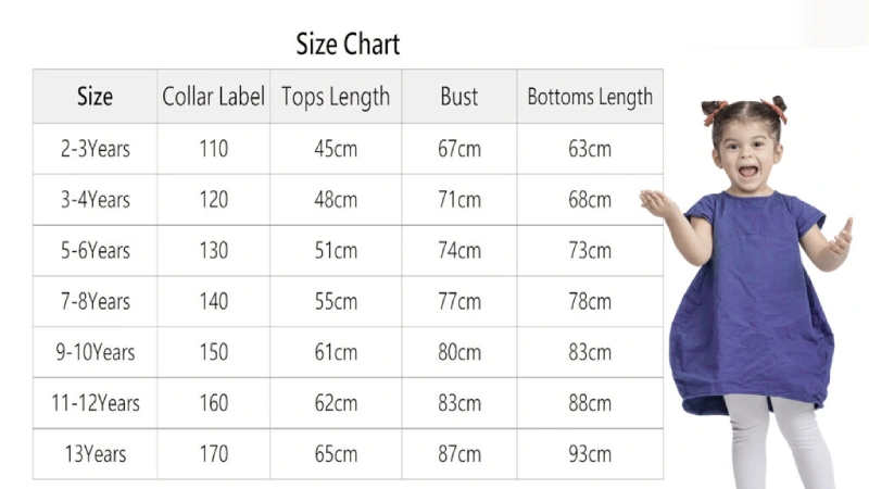 kids clothes global sizing standards