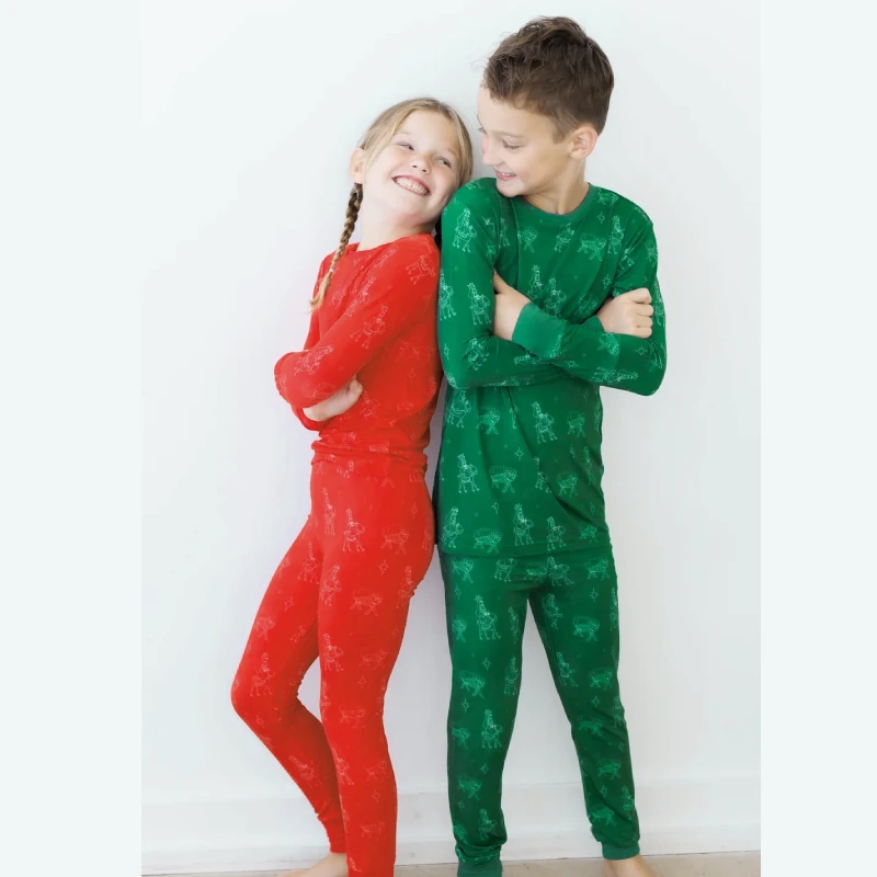 kids cotton christmas pajamas (1)