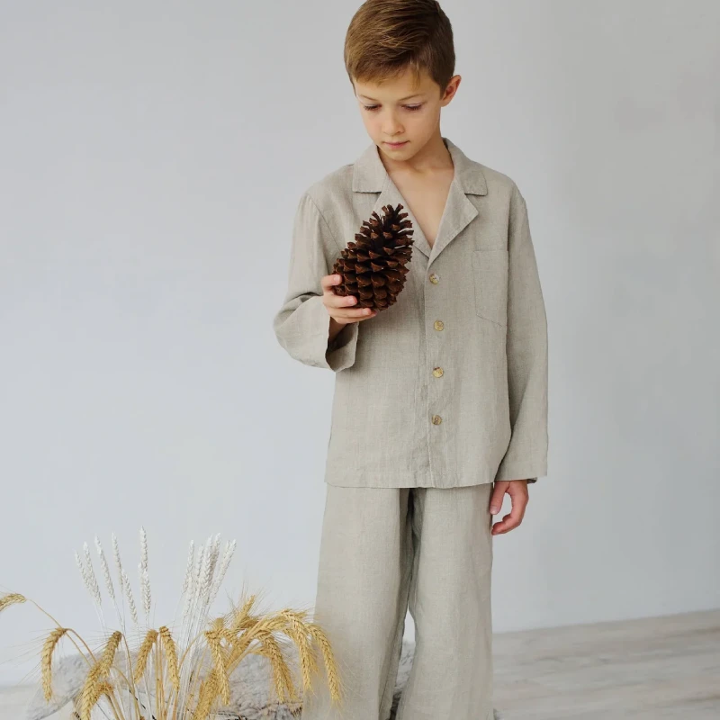 kids linen pajamas