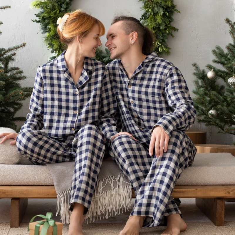 linen christmas pajamas