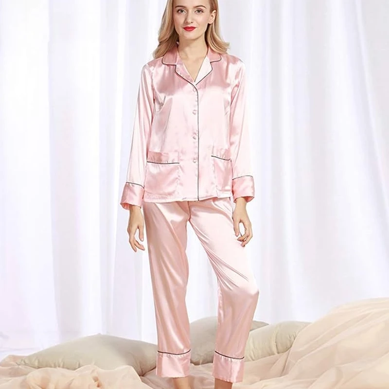 long sleeve button down pajamas