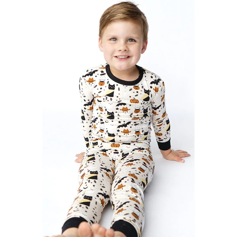 long sleeve halloween bamboo pajamas