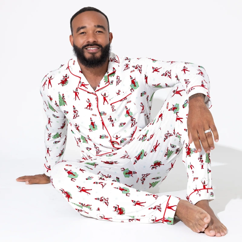 mens bamboo christmas pajamas