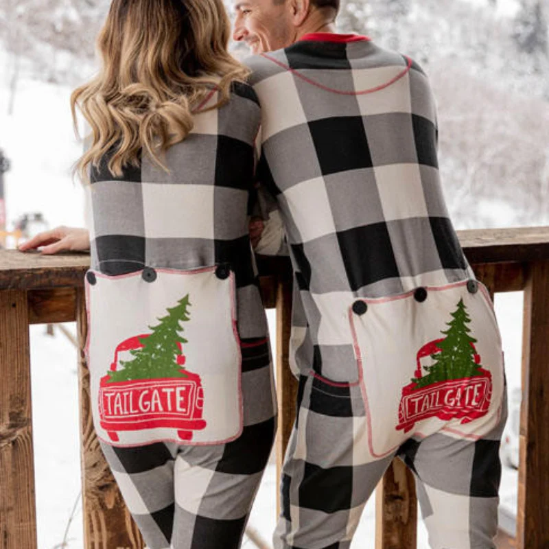 men's footie pajamas with button flap
