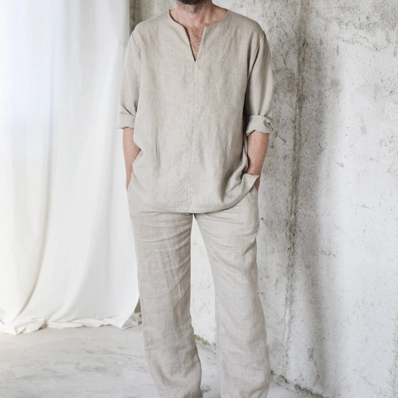men's linen pajamas