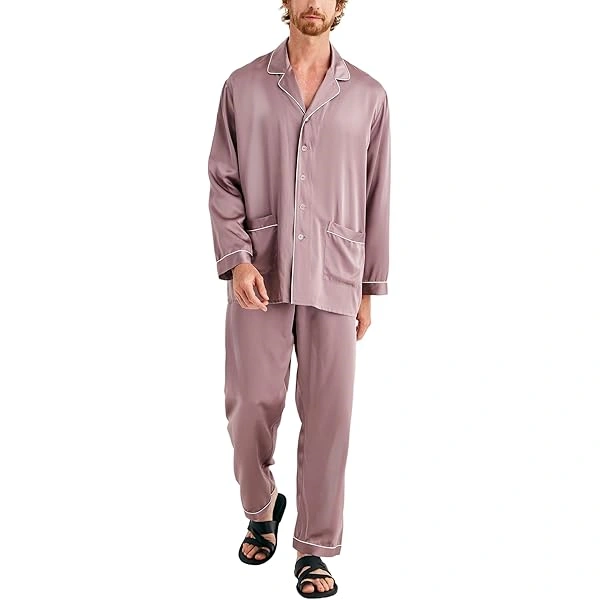 mens silk valentines pajamas