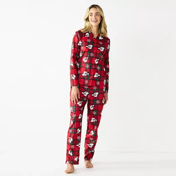mickey mouse womens christmas pajamas