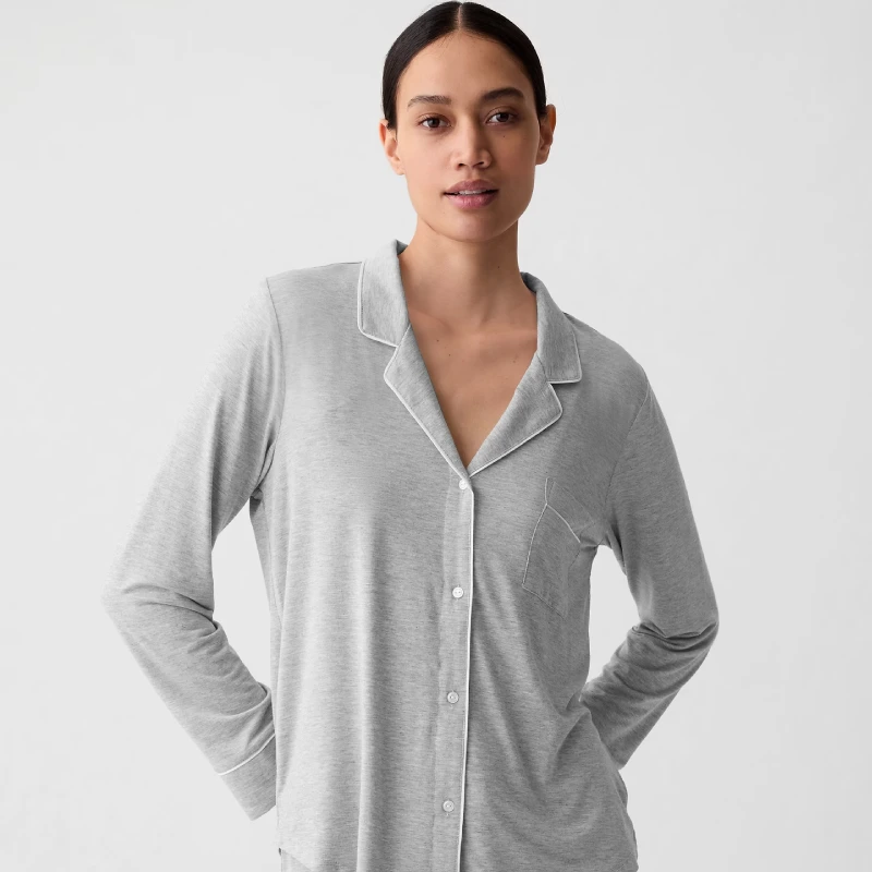 modal button down pajamas