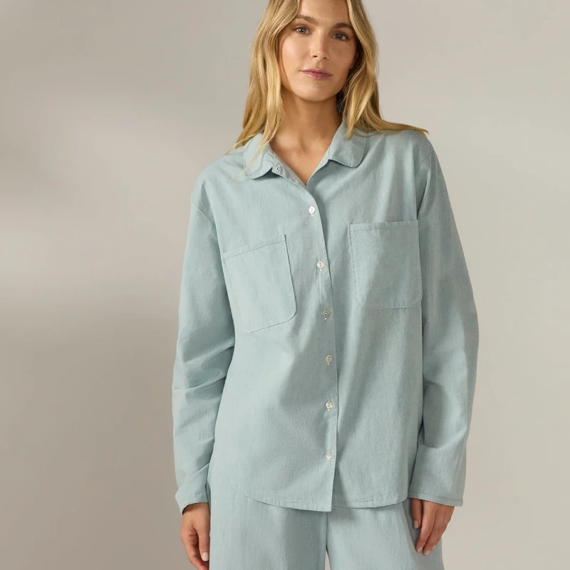 organic cotton button down pajamas