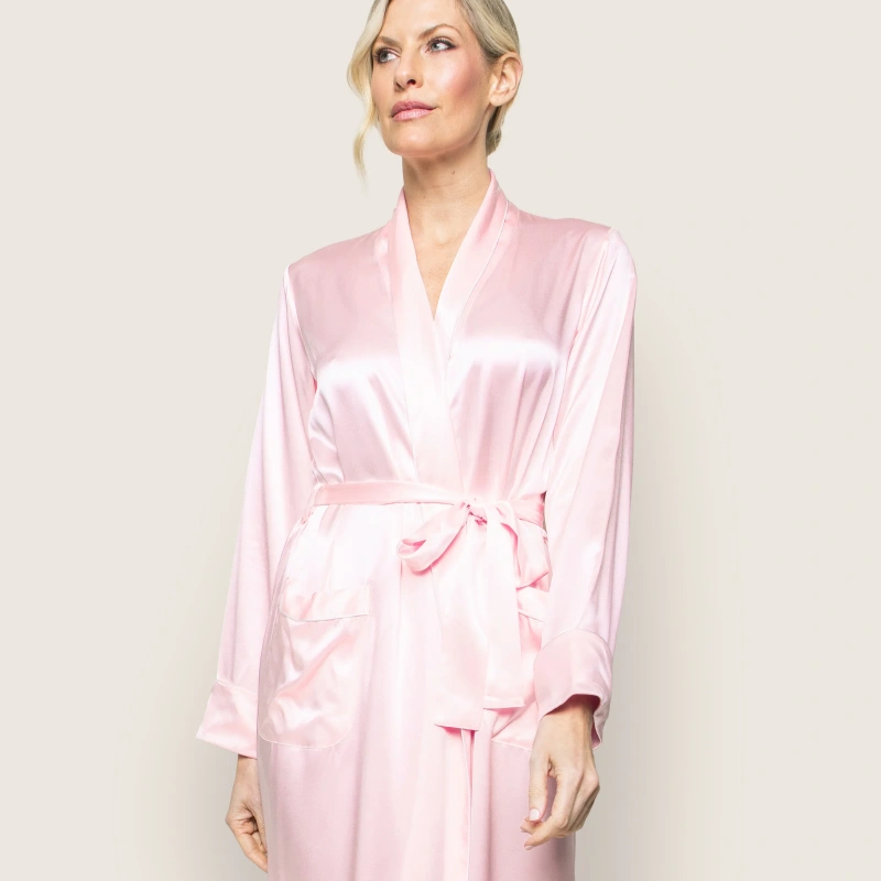 petite silk robes for women