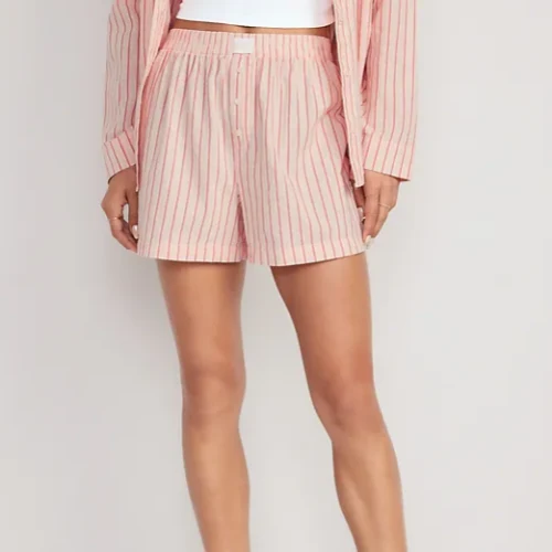 poplin pajama shorts
