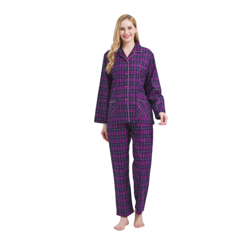 purple flannel pajamas women
