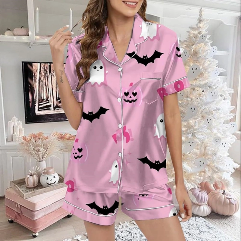 shorts halloween pajamas women