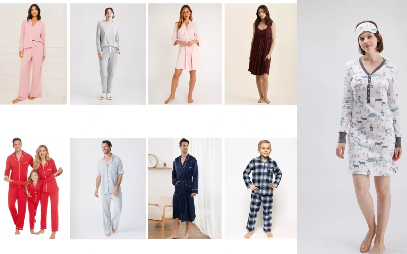 types of pajamas