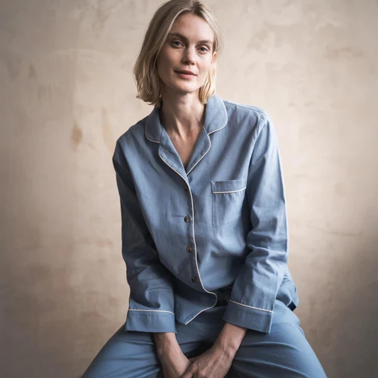 women's linen pajamas tops