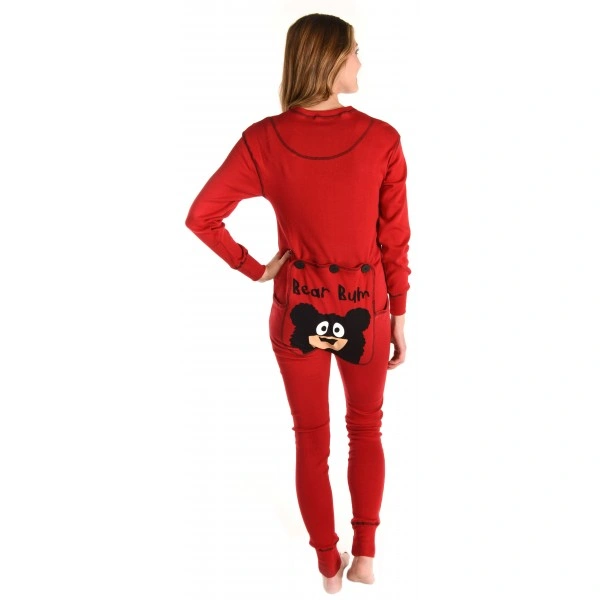 womens onesie pajamas with trap door