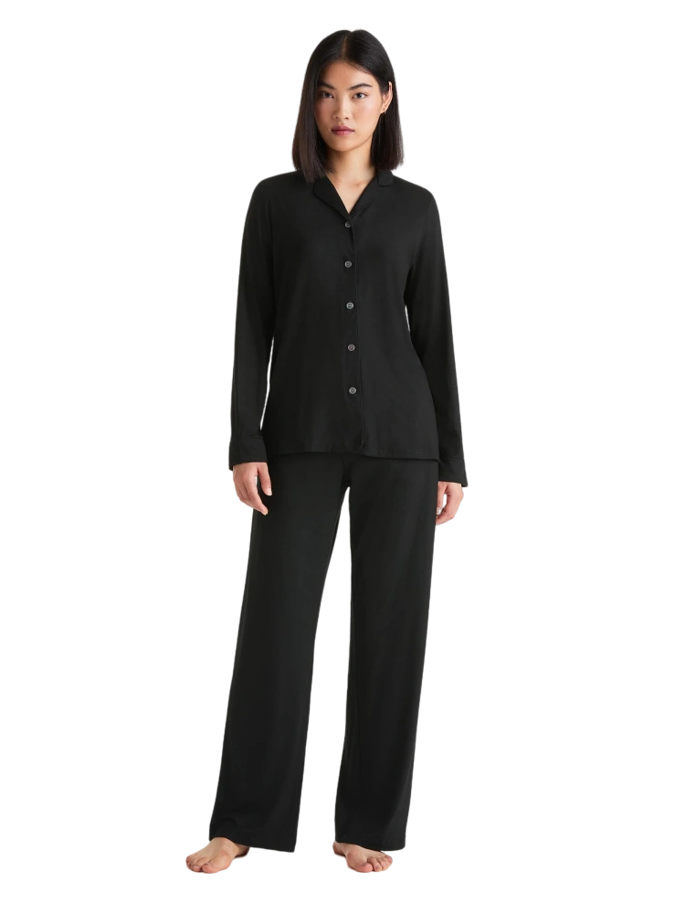 women's pajamas black