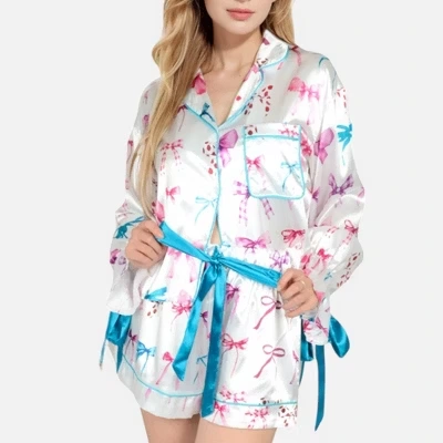 womens pajamas with bows