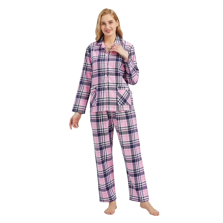 womens pink flannel pajamas