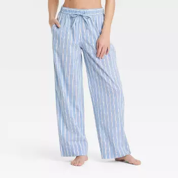 women's poplin pajama pants