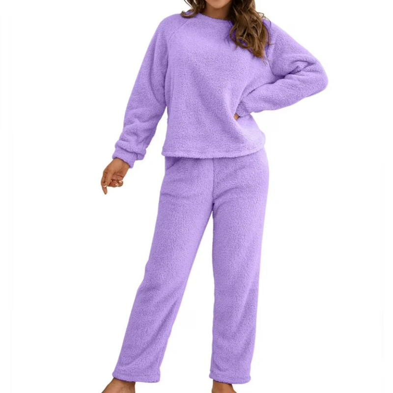 womens purple fleece pajamas