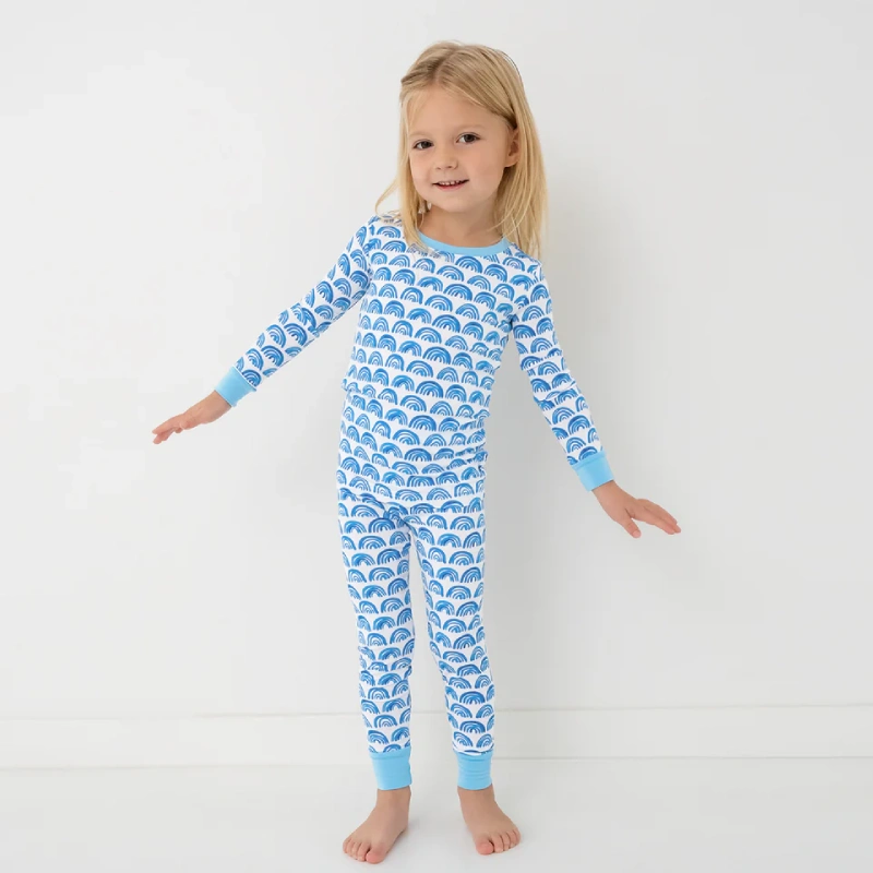 baby blue summer pajamas