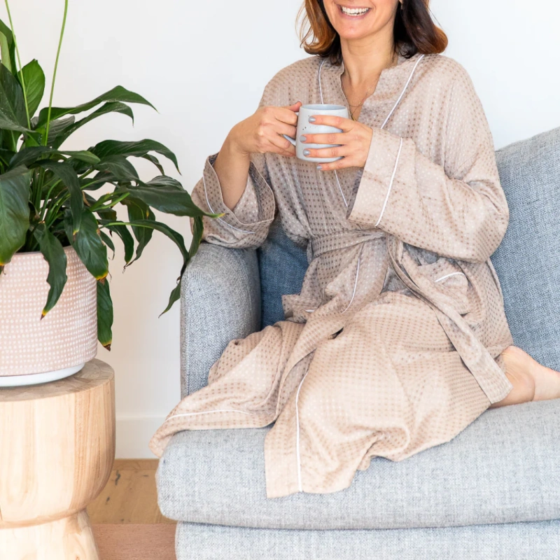 bamboo waffle robe for women
