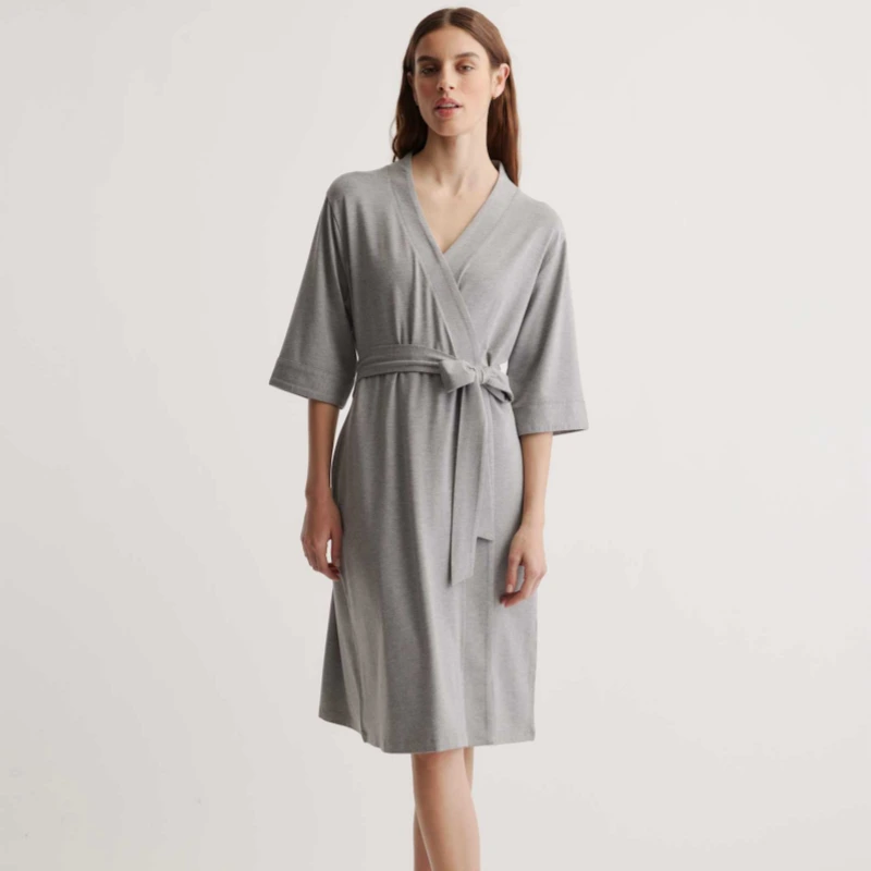 bamboo womens short sleeve robe