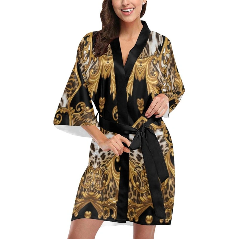 black and gold robe women's