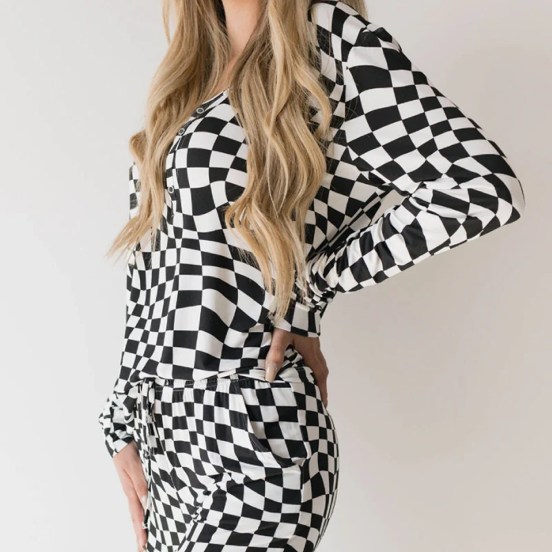 black and white pajamas