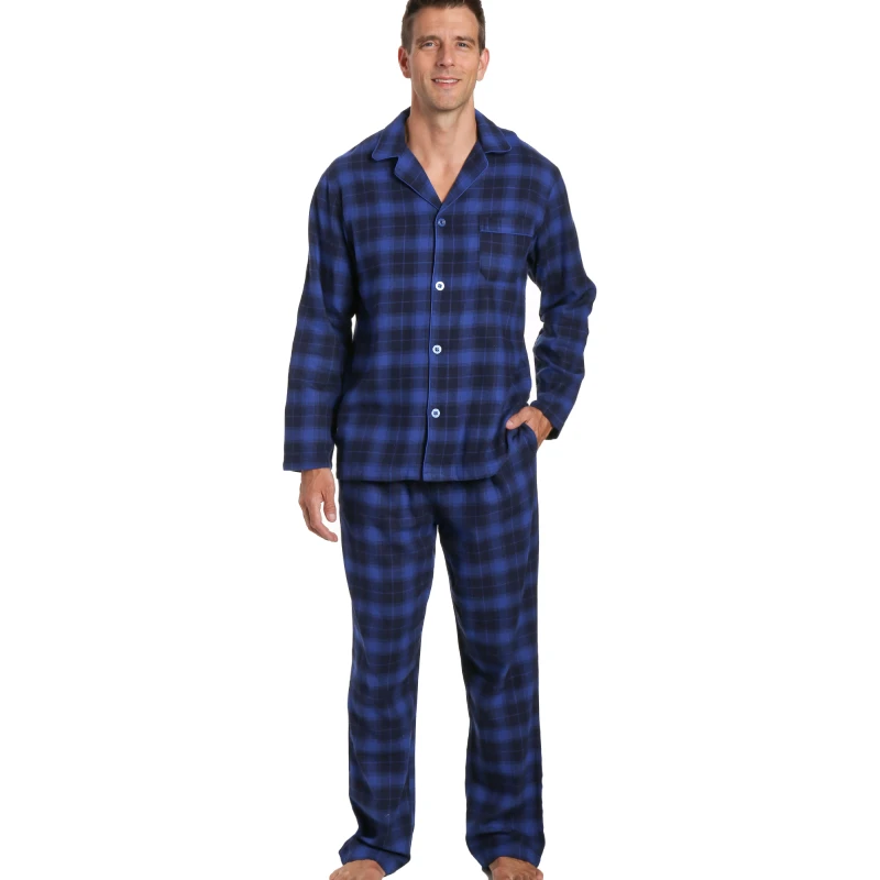 blue flannel pajamas