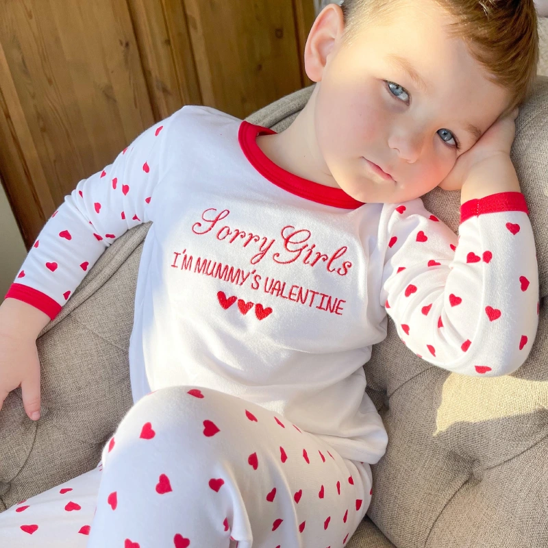 boys valentines pajamas
