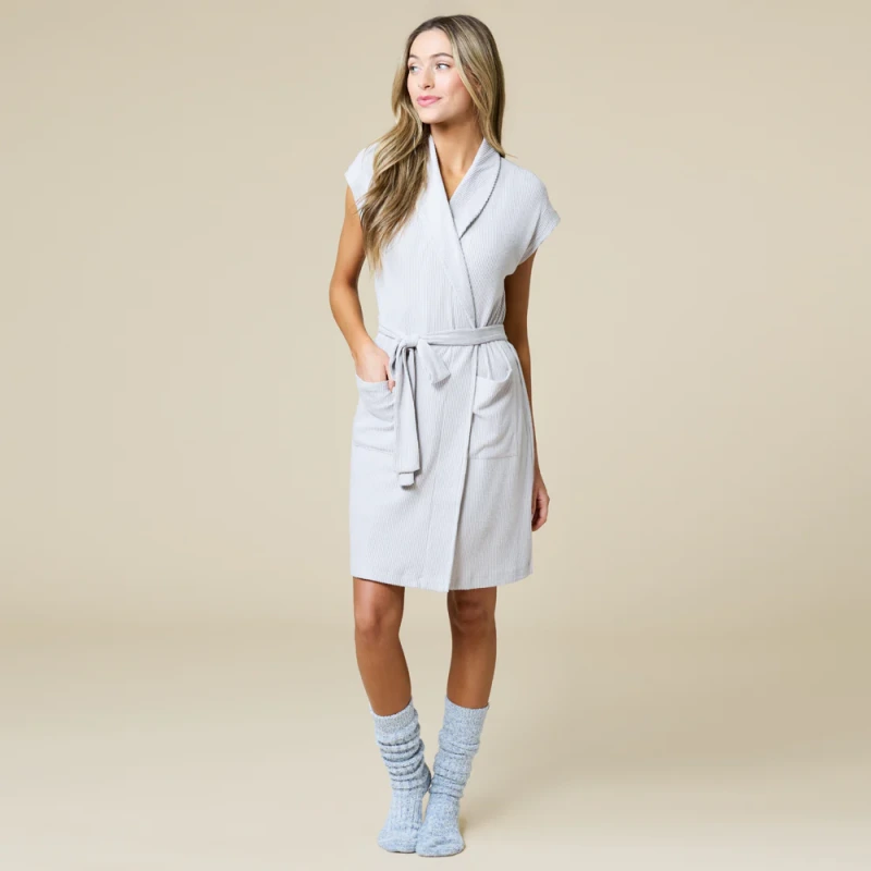 cap sleeve short robe for women